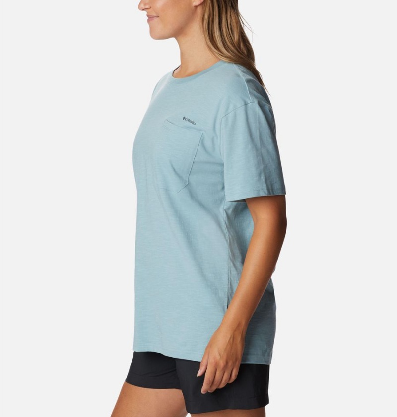 Blue Women's Columbia Break It Down T-Shirt | 2657-SGWNR