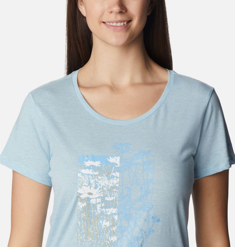 Blue Women's Columbia Daisy Days Graphic T-Shirt | 7903-SRDPX