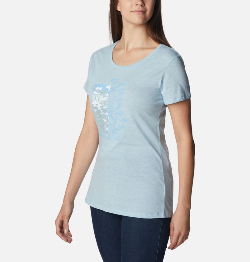 Blue Women's Columbia Daisy Days Graphic T-Shirt | 7903-SRDPX