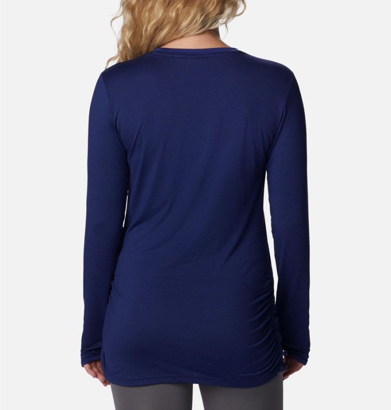 Blue Women's Columbia Leslie Falls Long Sleeve T-Shirt | 3516-MDJCR