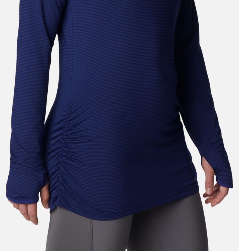 Blue Women's Columbia Leslie Falls Long Sleeve T-Shirt | 3516-MDJCR