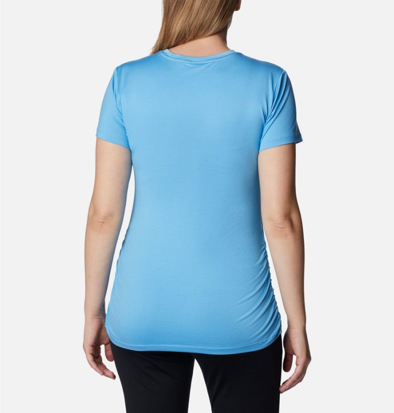 Blue Women's Columbia Leslie Falls Short Sleeve T-Shirt | 6403-MQIDR