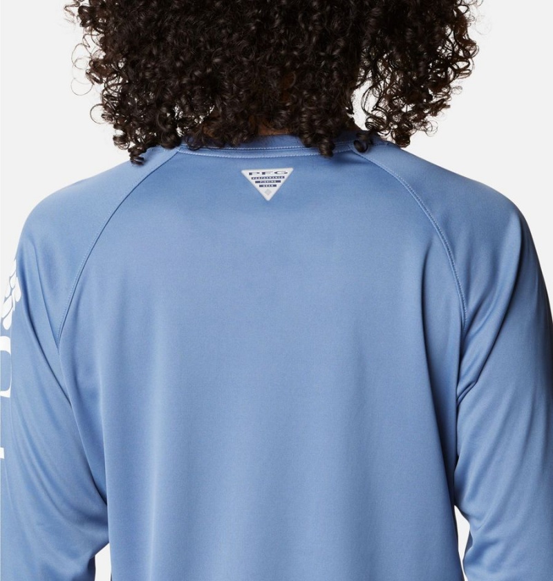 Blue Women's Columbia PFG Tidal II Long Sleeve T-Shirt | 6721-CSQET