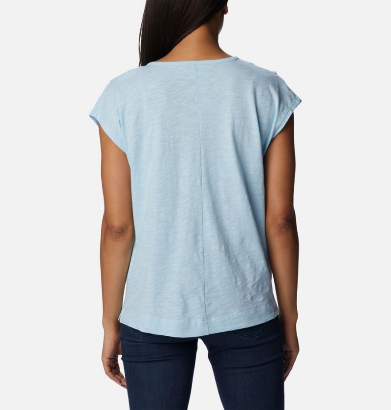 Blue Women's Columbia Point Loma T-Shirt | 9728-JHOCY