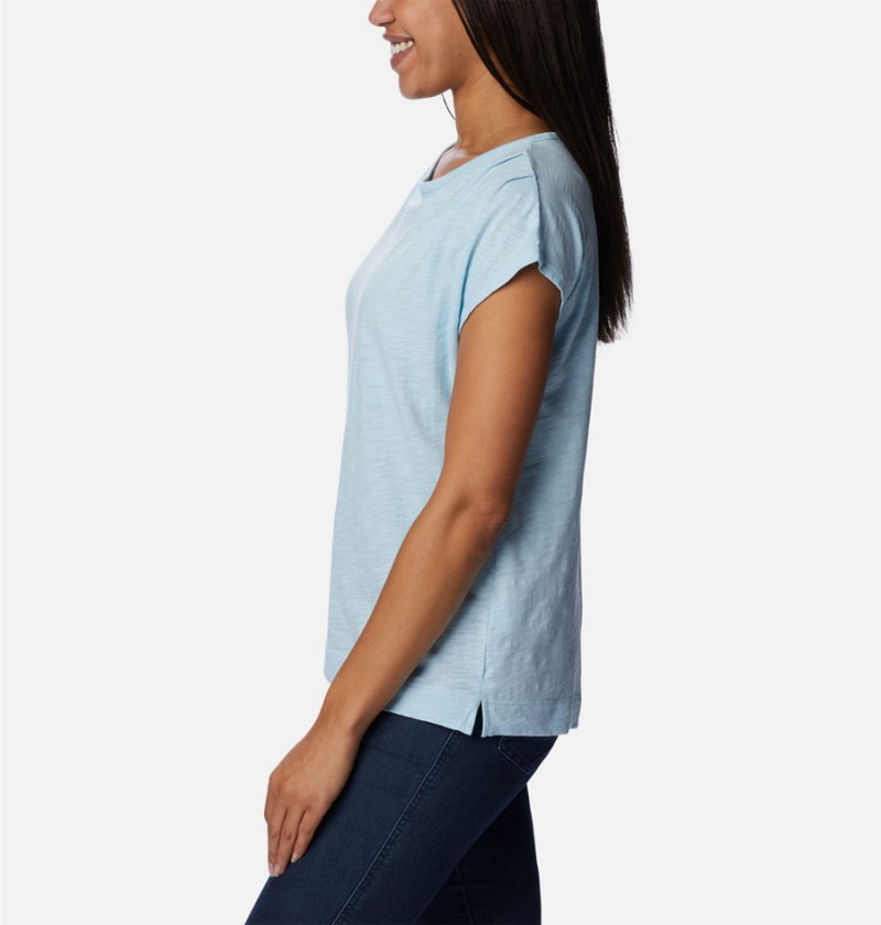 Blue Women's Columbia Point Loma T-Shirt | 9728-JHOCY