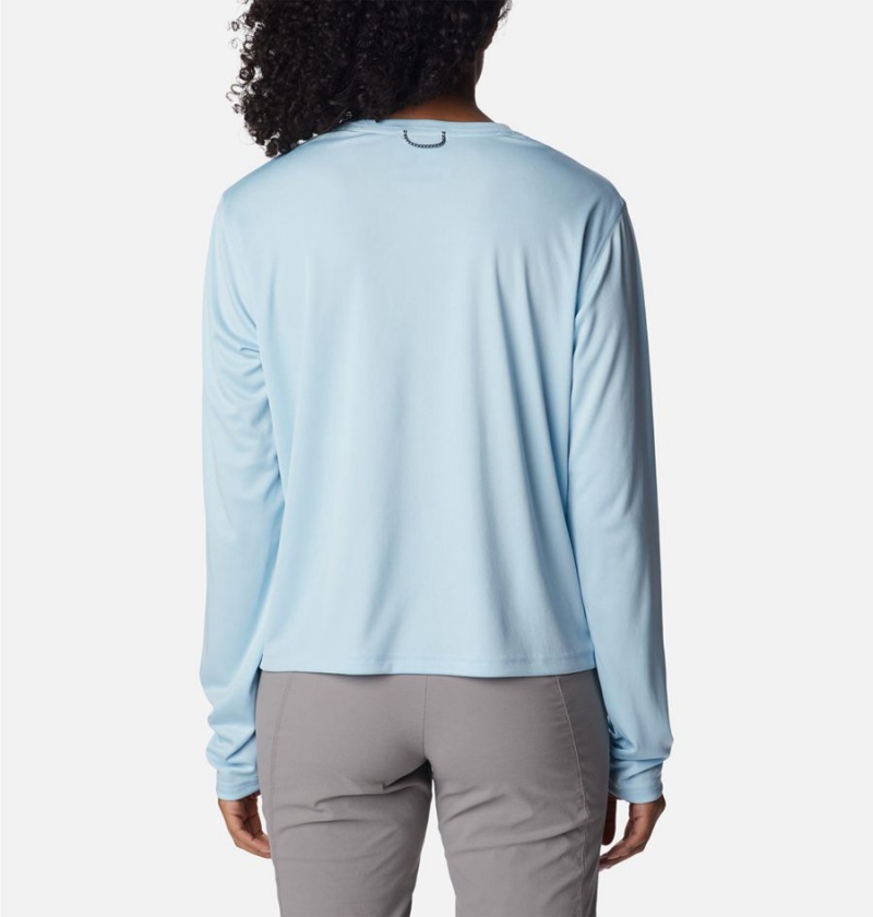 Blue Women's Columbia Summerdry Graphic Long Sleeve T-Shirt | 2471-MQSRK