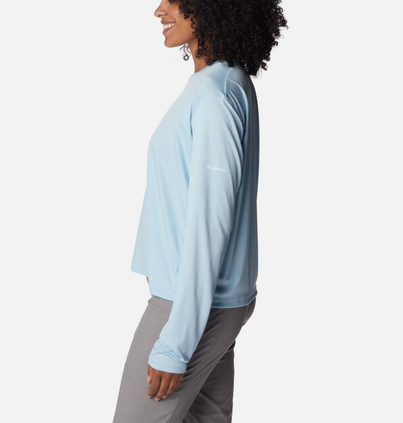 Blue Women's Columbia Summerdry Graphic Long Sleeve T-Shirt | 2471-MQSRK