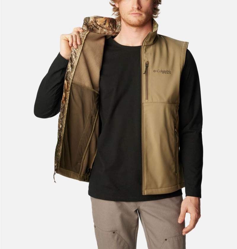 Brown Men's Columbia PHG Ascender Softshell Vest | 7258-TAVZX