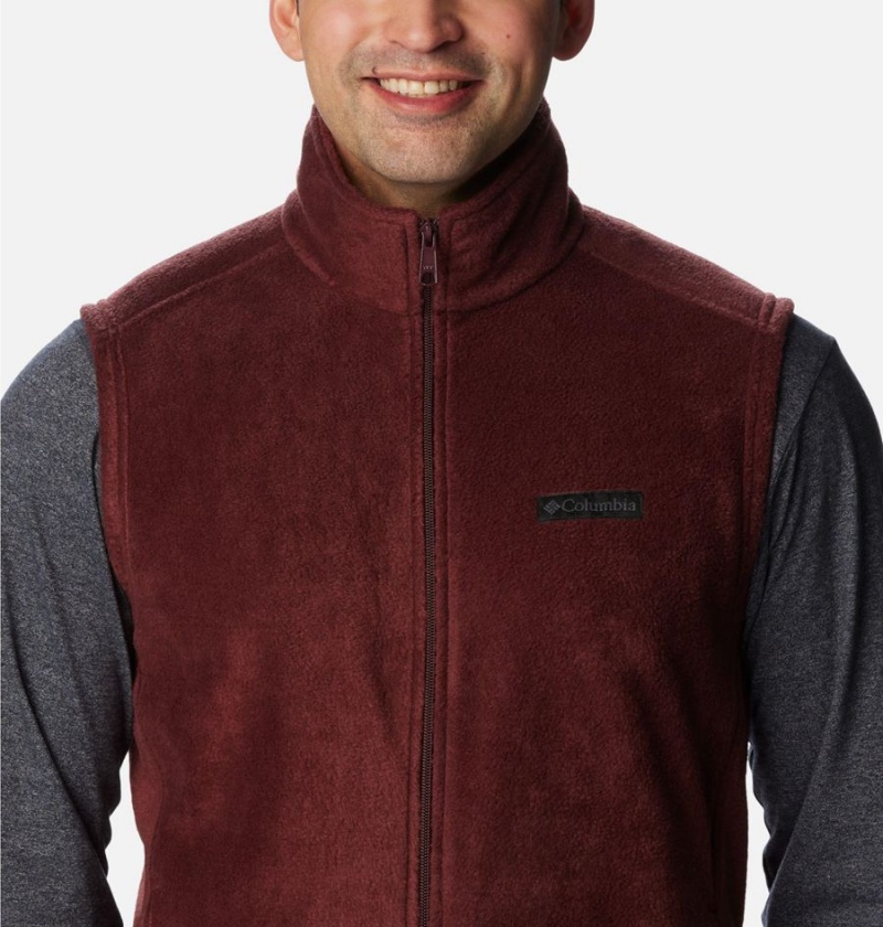 Burgundy Men's Columbia Steens Mountain Fleece Vest | 8569-RVAQB