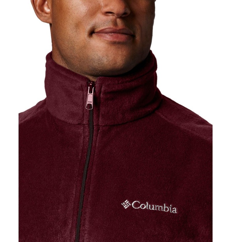 Burgundy Men's Columbia Steens Mountain Fleece Vest | 8569-RVAQB