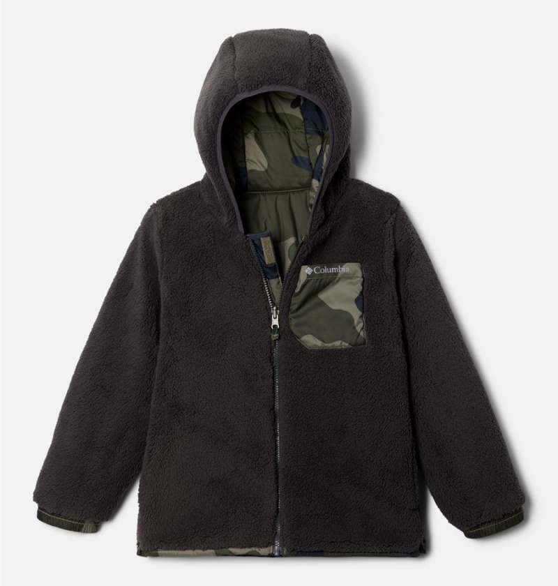 Green Kids' Columbia Big Fir Reversible Jacket | 0782-MVHZE