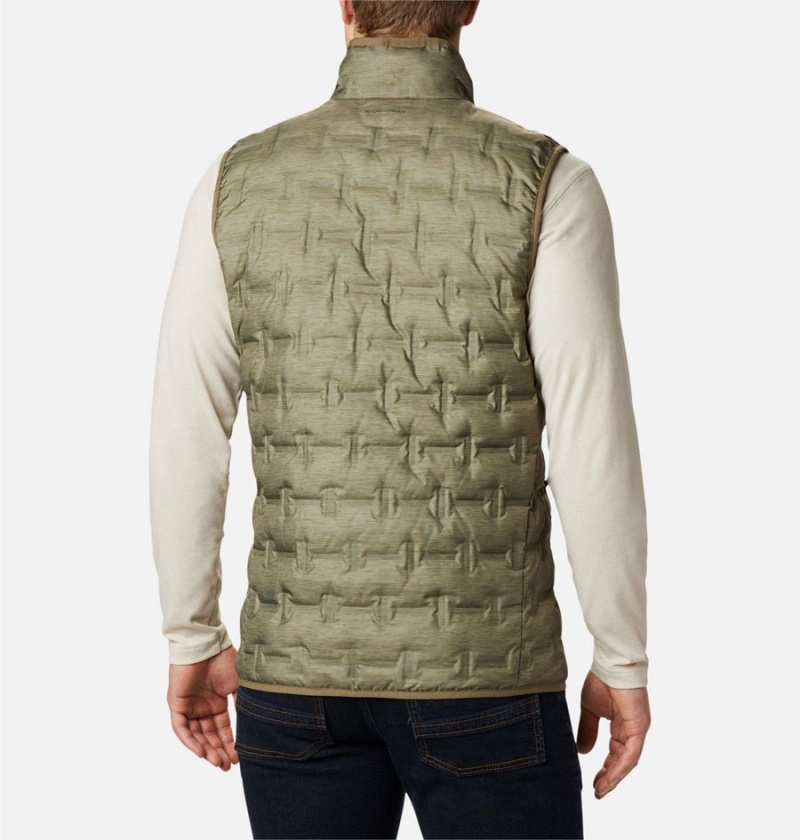 Green Men's Columbia Delta Ridge Down Vest | 5902-LUYSH