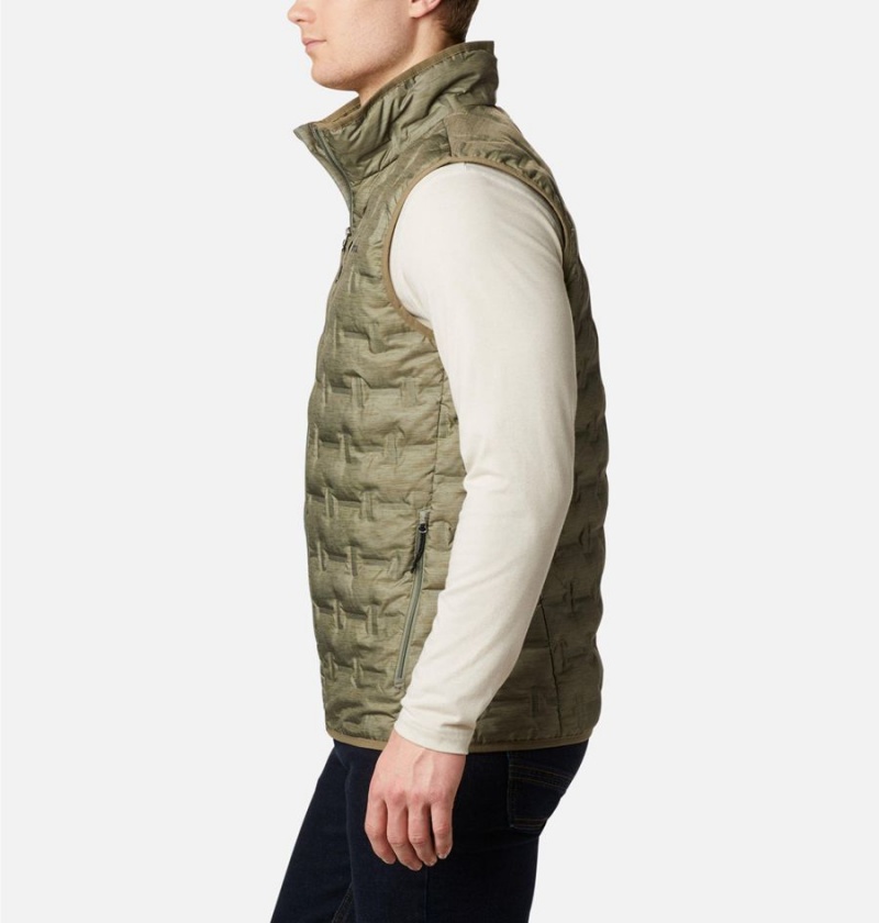 Green Men's Columbia Delta Ridge Down Vest | 5902-LUYSH