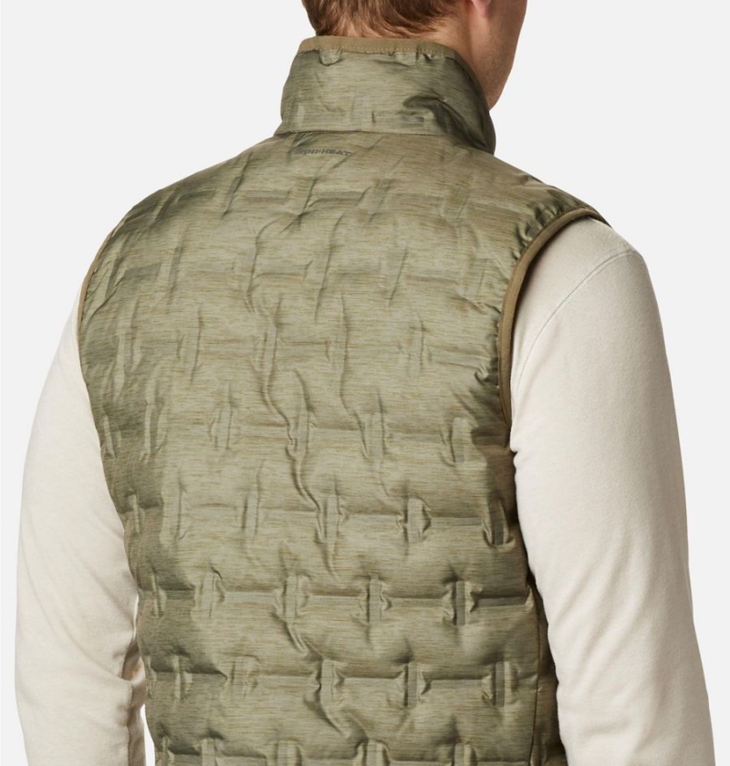 Green Men's Columbia Delta Ridge Down Vest | 5902-LUYSH