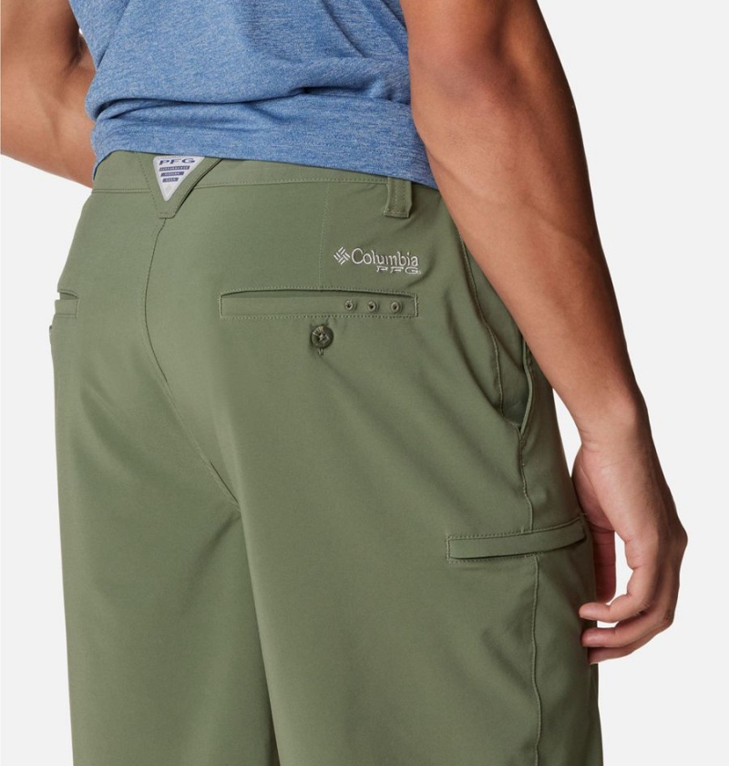 Green Men's Columbia PFG Grander Marlin II Offshore Shorts | 6135-LZXSD