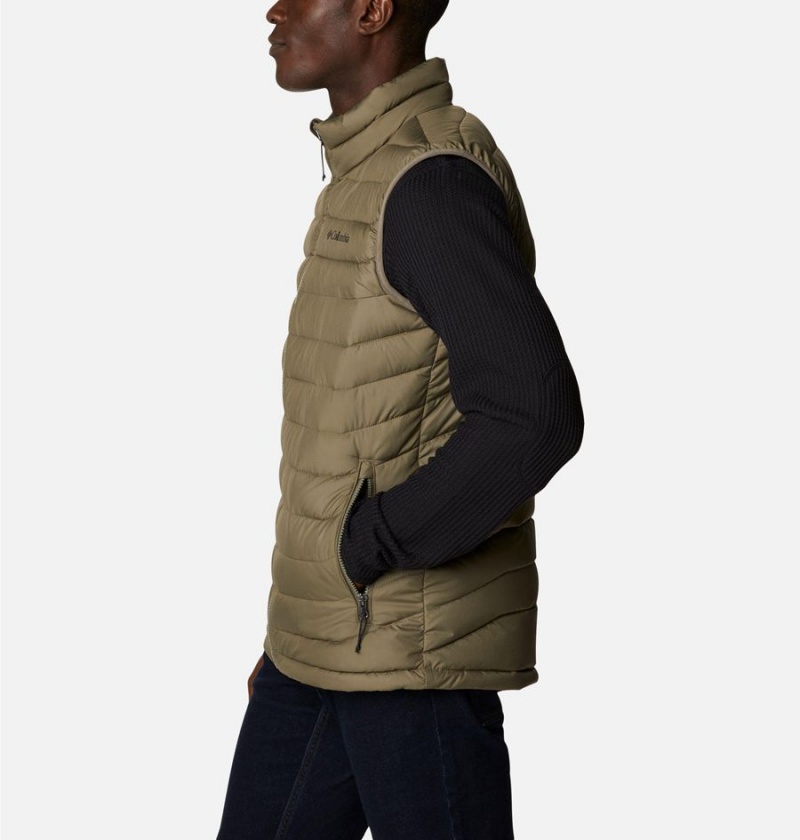 Green Men's Columbia Powder Lite Vest | 7495-UBVLR