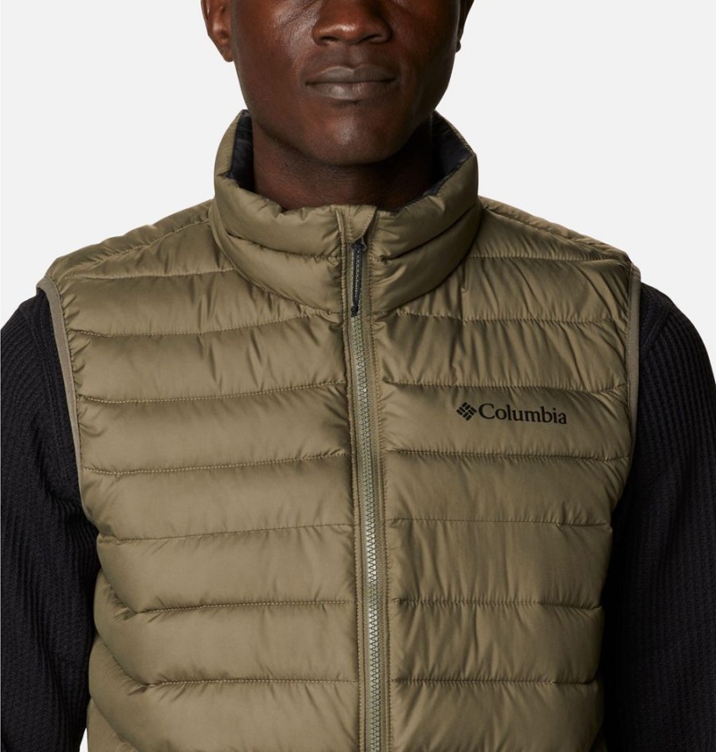 Green Men's Columbia Powder Lite Vest | 7495-UBVLR