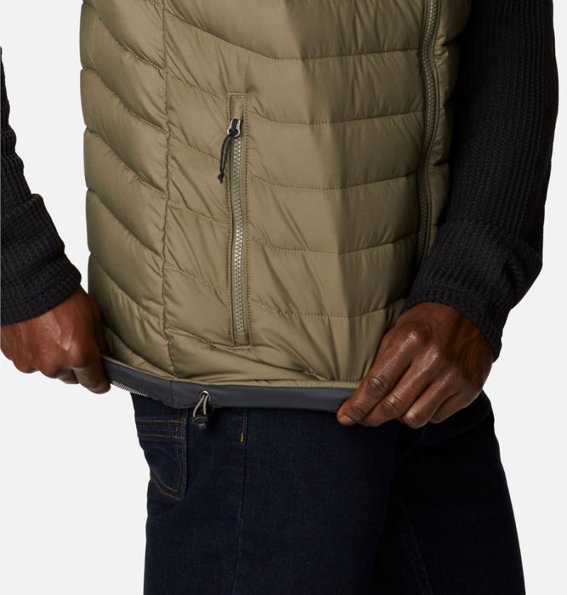 Green Men's Columbia Powder Lite Vest | 7495-UBVLR