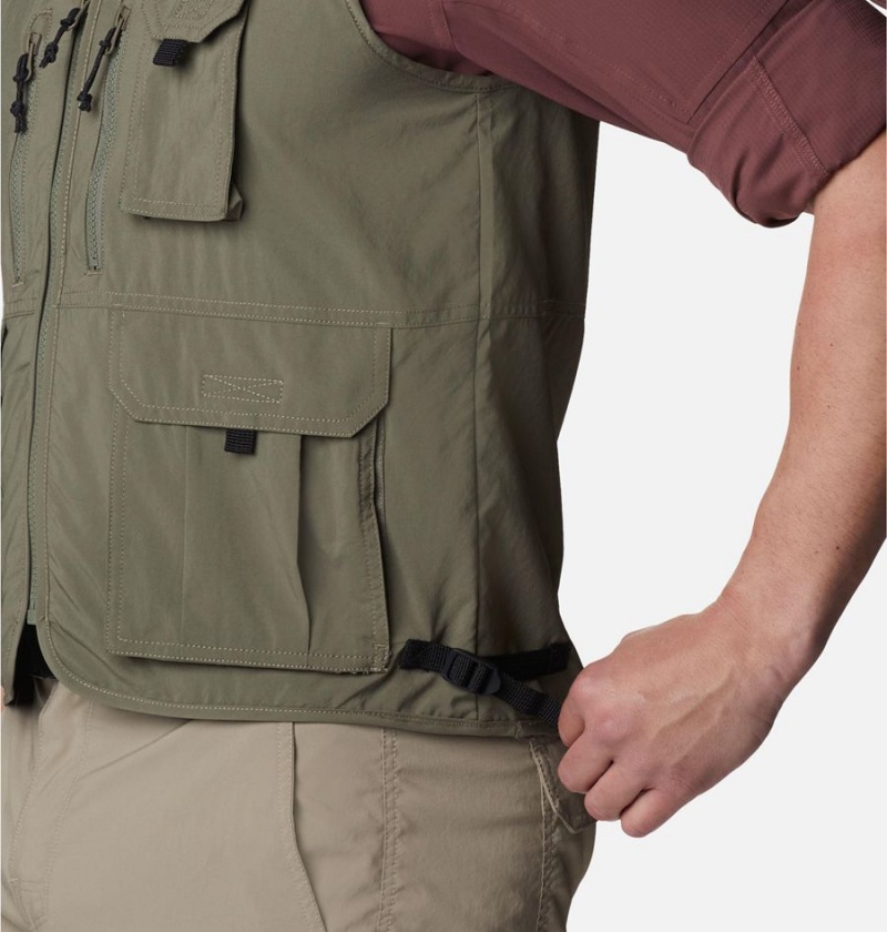 Green Men's Columbia Silver Ridge Utility Vest | 5173-AHMCX