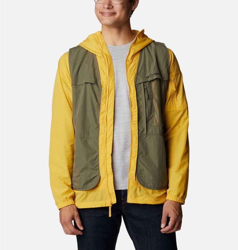 Green Men's Columbia Spring Canyon Wind Interchange Vest | 9185-HSXIG