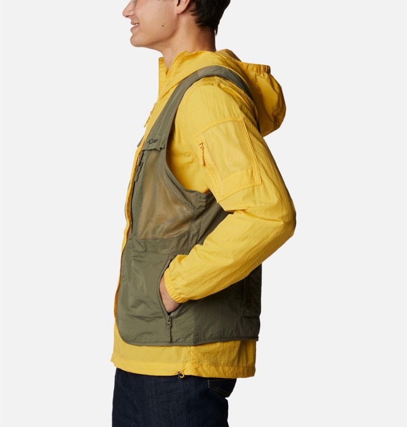 Green Men's Columbia Spring Canyon Wind Interchange Vest | 9185-HSXIG