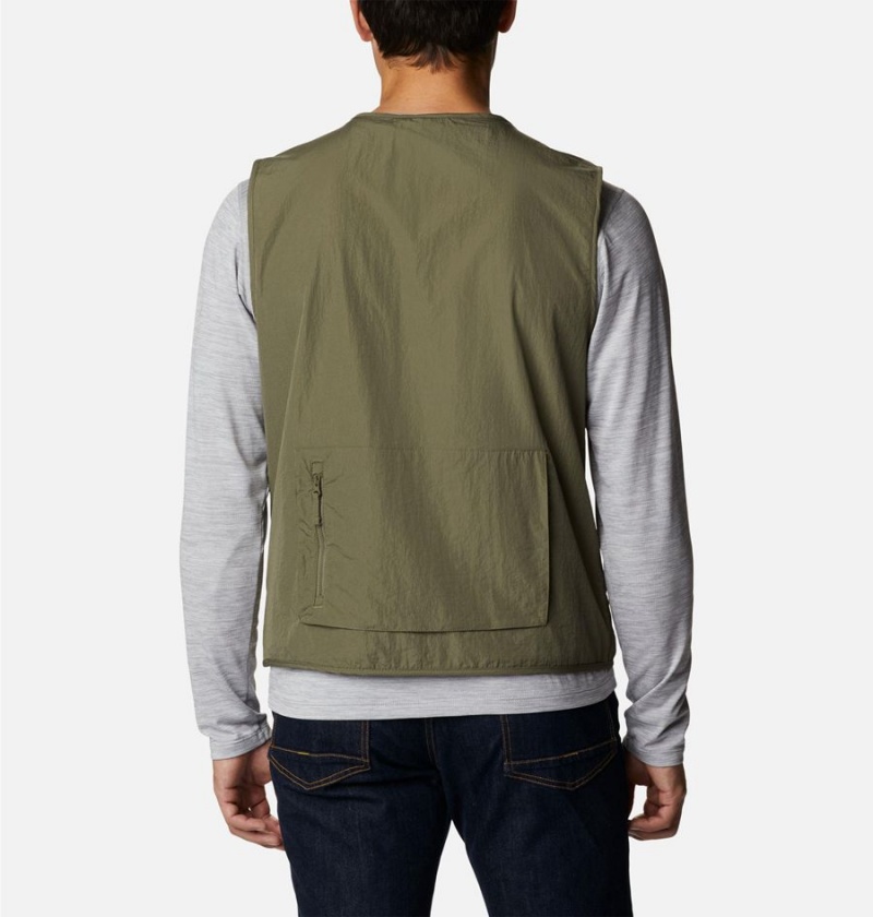 Green Men's Columbia Spring Canyon Wind Interchange Vest | 9185-HSXIG