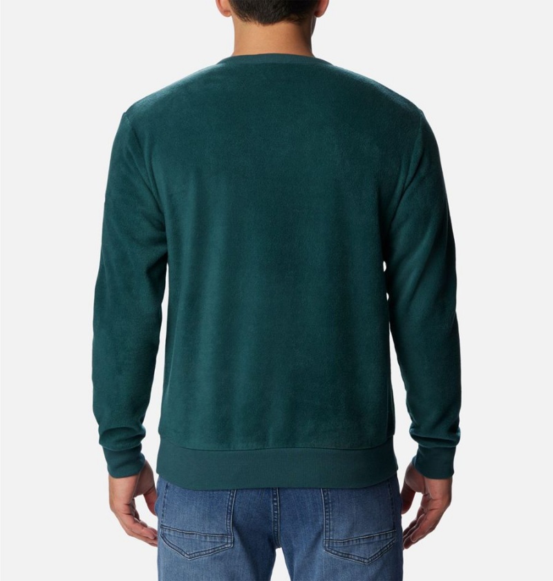 Green Men's Columbia Steens Mountain Crew Top 2.0 Pullover | 6132-QNZCL