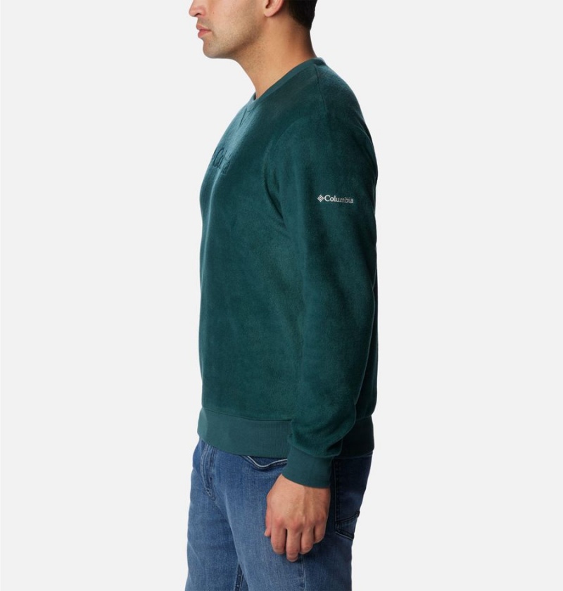 Green Men's Columbia Steens Mountain Crew Top 2.0 Pullover | 6132-QNZCL