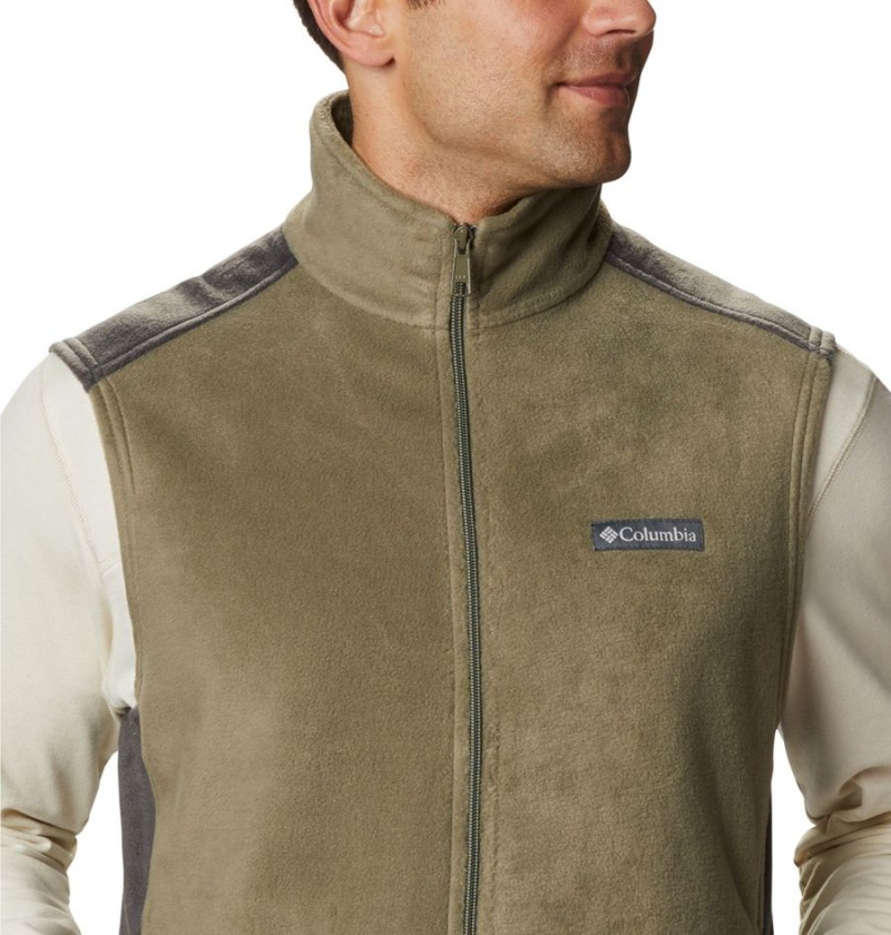 Green Men's Columbia Steens Mountain Fleece Vest | 1039-XJEOT