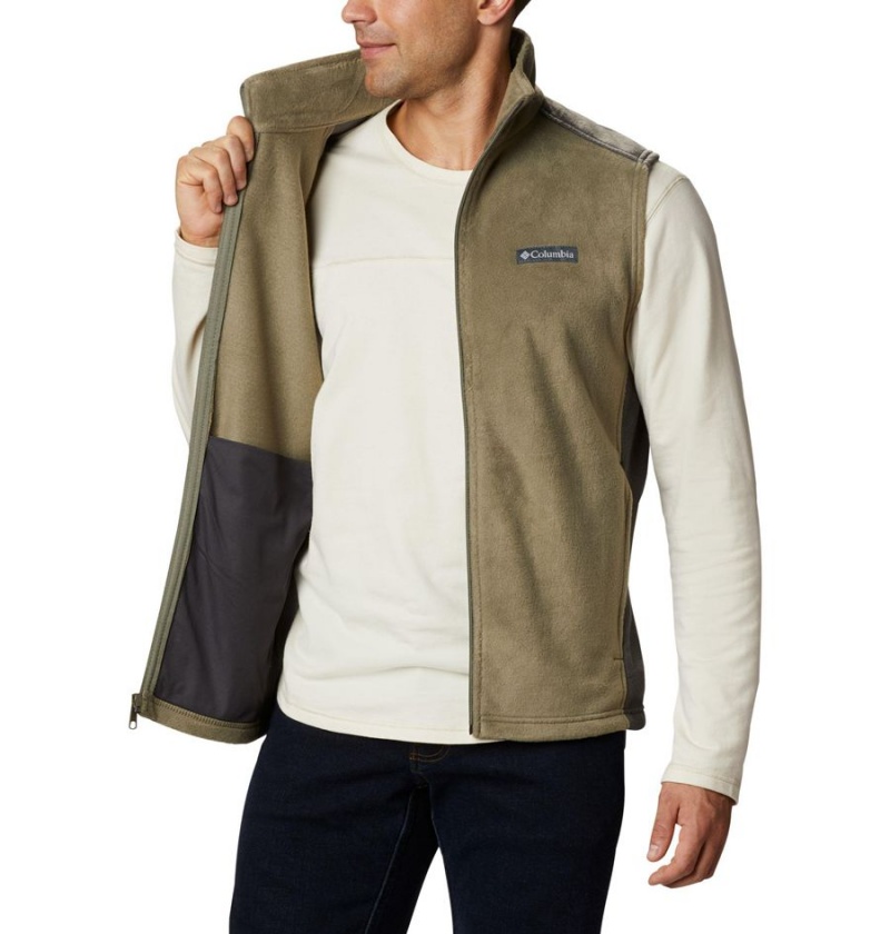 Green Men's Columbia Steens Mountain Fleece Vest | 1039-XJEOT