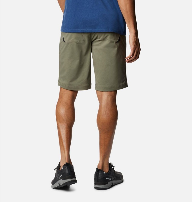 Green Men's Columbia Tech Trail Shorts | 7819-XETHB