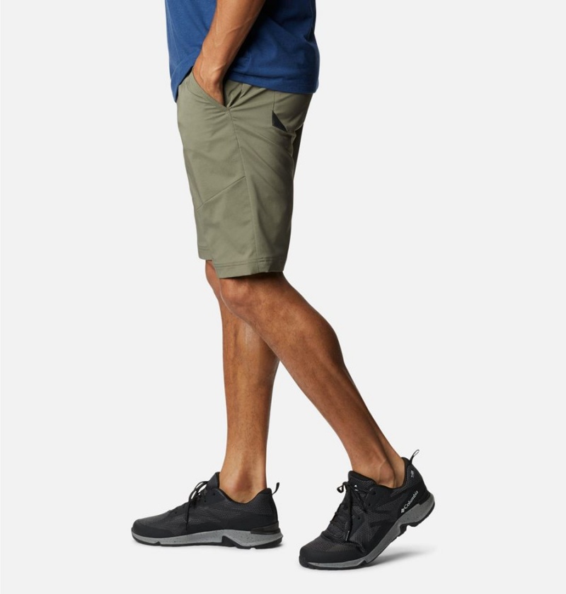 Green Men's Columbia Tech Trail Shorts | 7819-XETHB