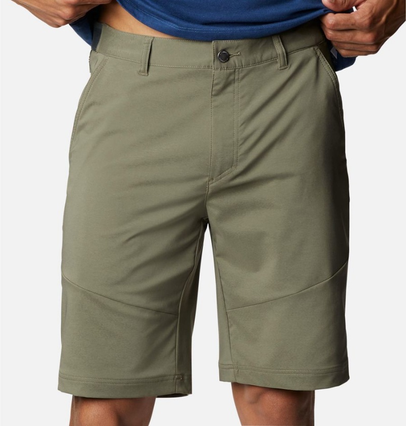 Green Men's Columbia Tech Trail Shorts | 7819-XETHB