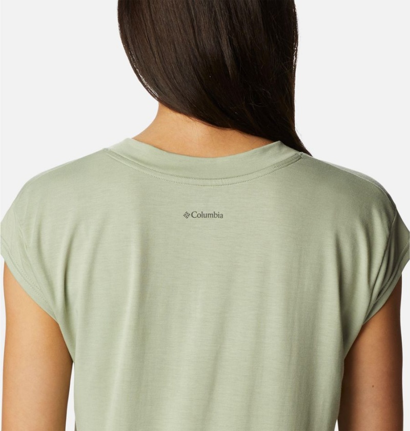 Green Women's Columbia Boundless Beauty T-Shirt | 5309-CZXWR