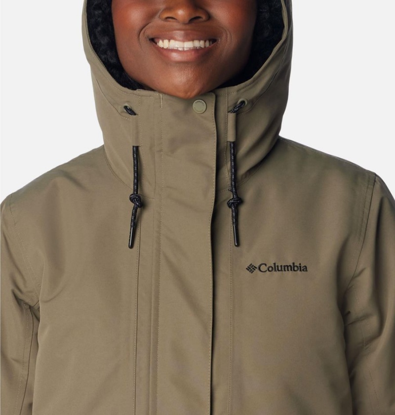 Green Women's Columbia Drop Ridge Interchange 3 In 1 Jackets | 4809-RUONT