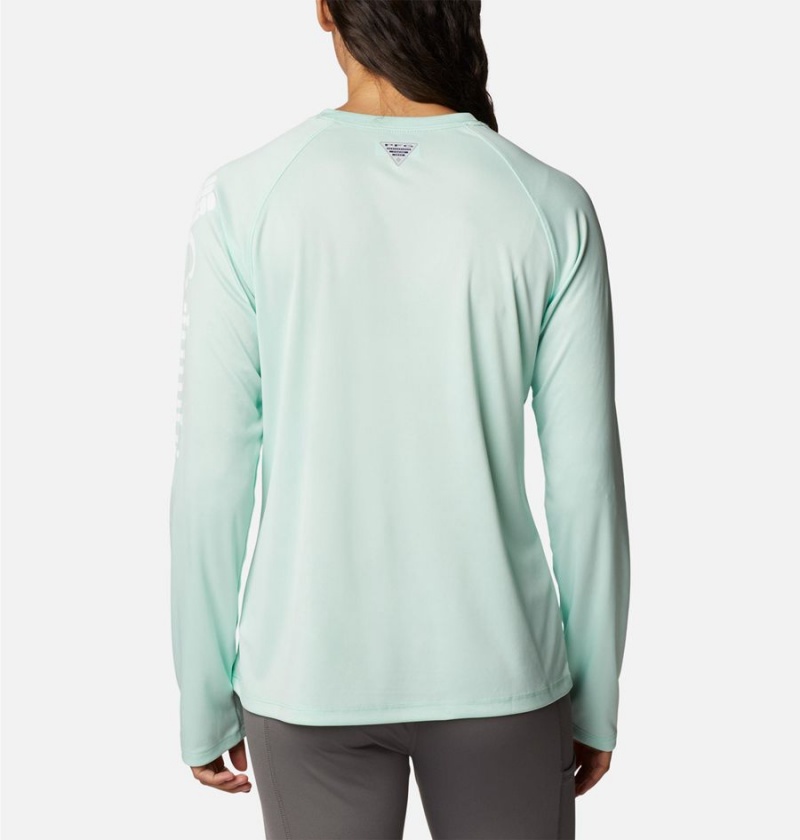 Green Women's Columbia PFG Tidal II Long Sleeve T-Shirt | 9124-VDYFW