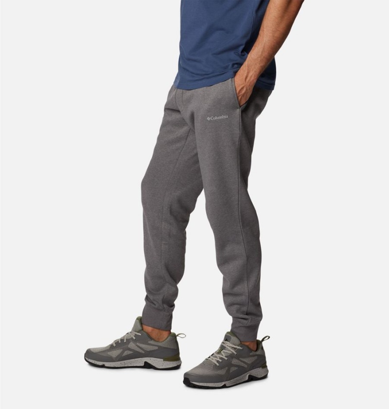 Grey Men's Columbia CSC Logo Fleece Jogger II Pants | 5261-XAPWL