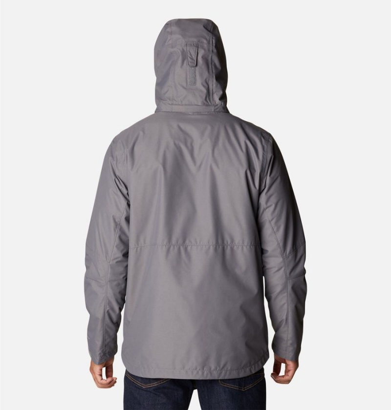 Grey Men's Columbia Gulfport Interchange 3 In 1 Jackets | 7062-PVTIO