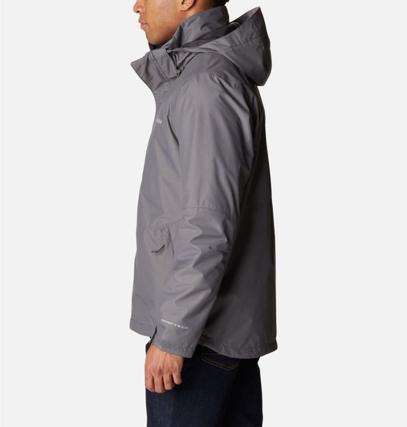 Grey Men's Columbia Gulfport Interchange 3 In 1 Jackets | 7062-PVTIO