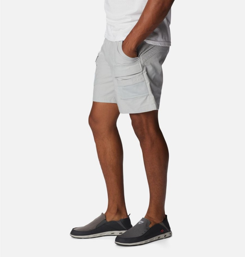 Grey Men's Columbia PFG Half Moon III Shorts | 4853-CQYFA