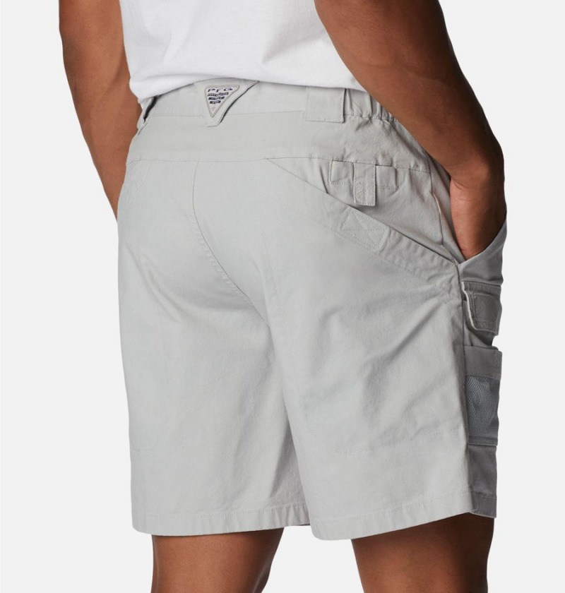 Grey Men's Columbia PFG Half Moon III Shorts | 4853-CQYFA