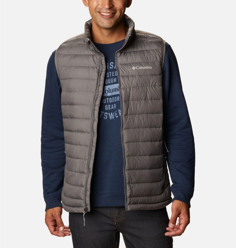 Grey Men\'s Columbia Powder Lite Vest | 7023-UDEWR