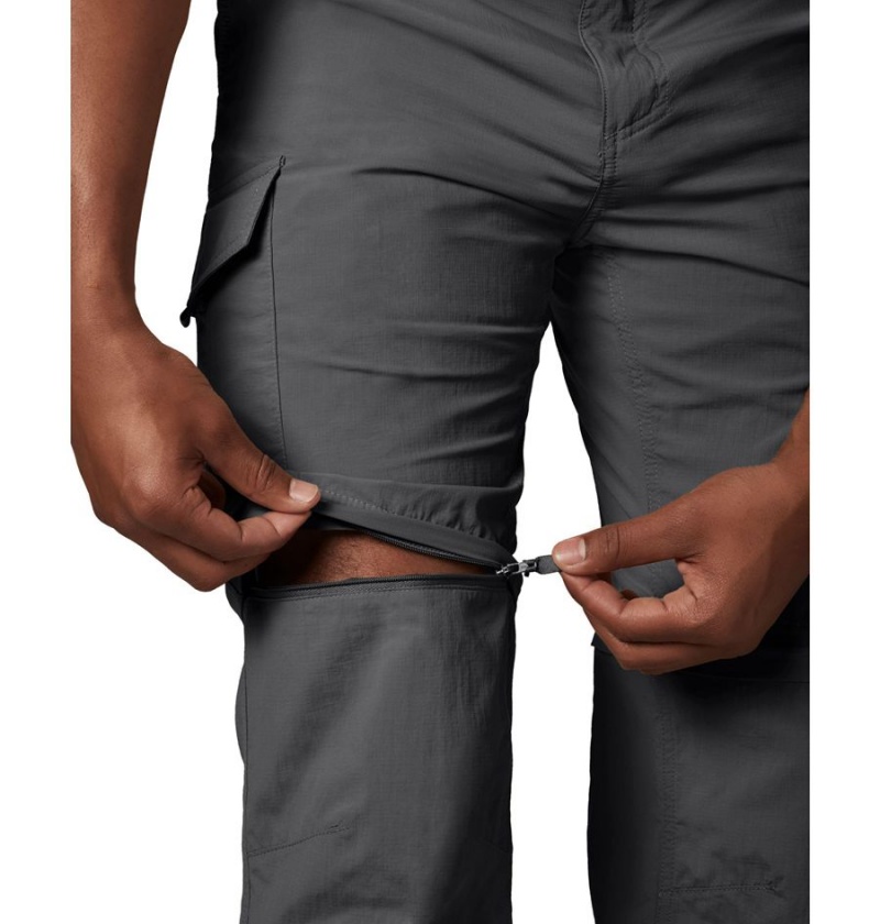 Grey Men's Columbia Silver Ridge Convertible Pants | 4087-FBZDM