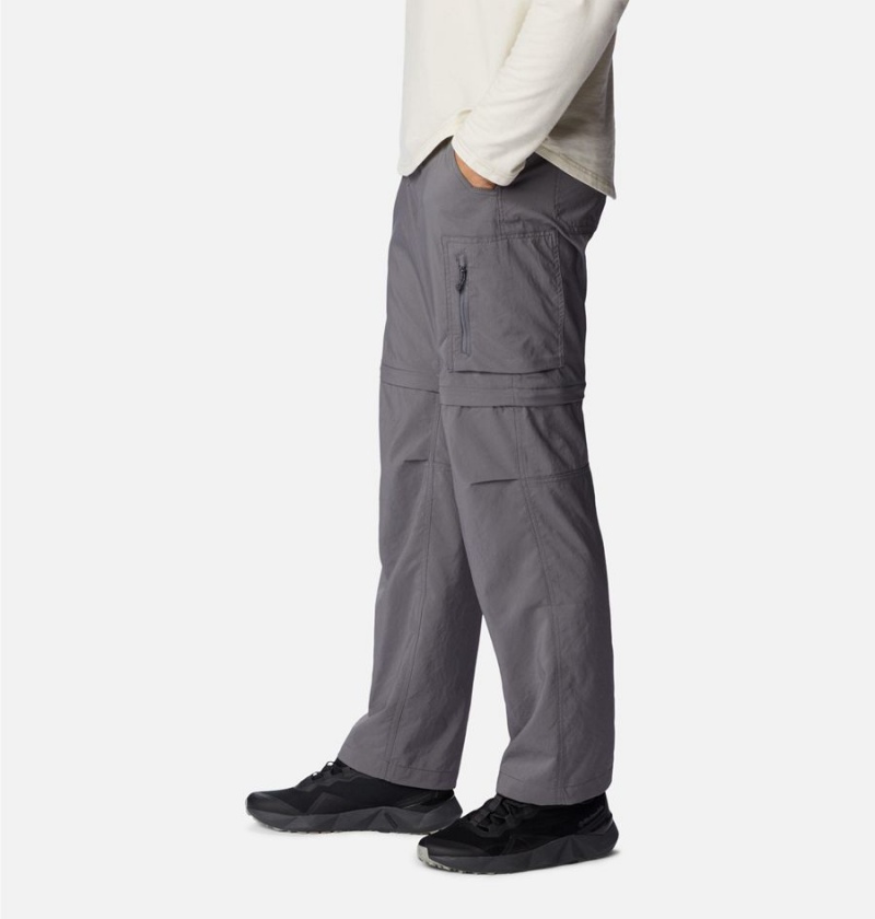 Grey Men's Columbia Silver Ridge Utility Convertible Pants | 1760-GRUZT