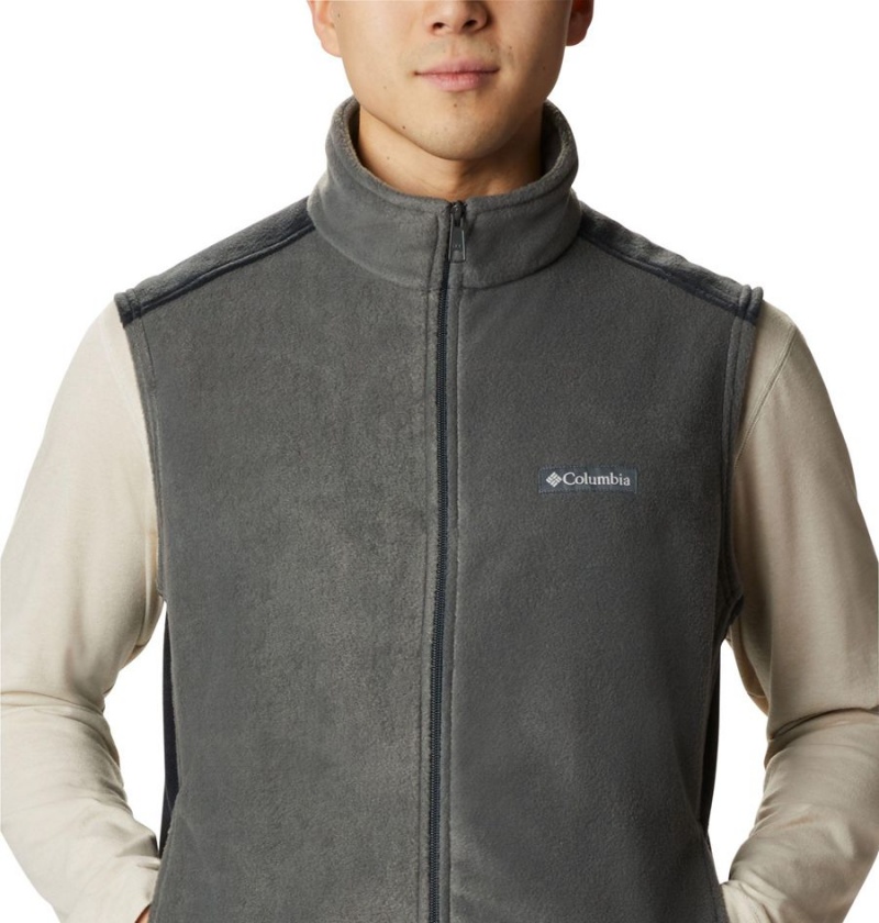 Grey Men's Columbia Steens Mountain Fleece Vest | 7495-UTAPZ