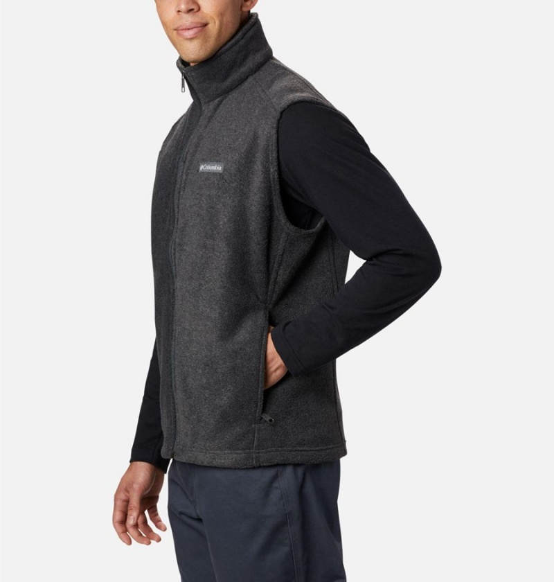 Grey Men's Columbia Steens Mountain Fleece Vest | 3574-MOCIG