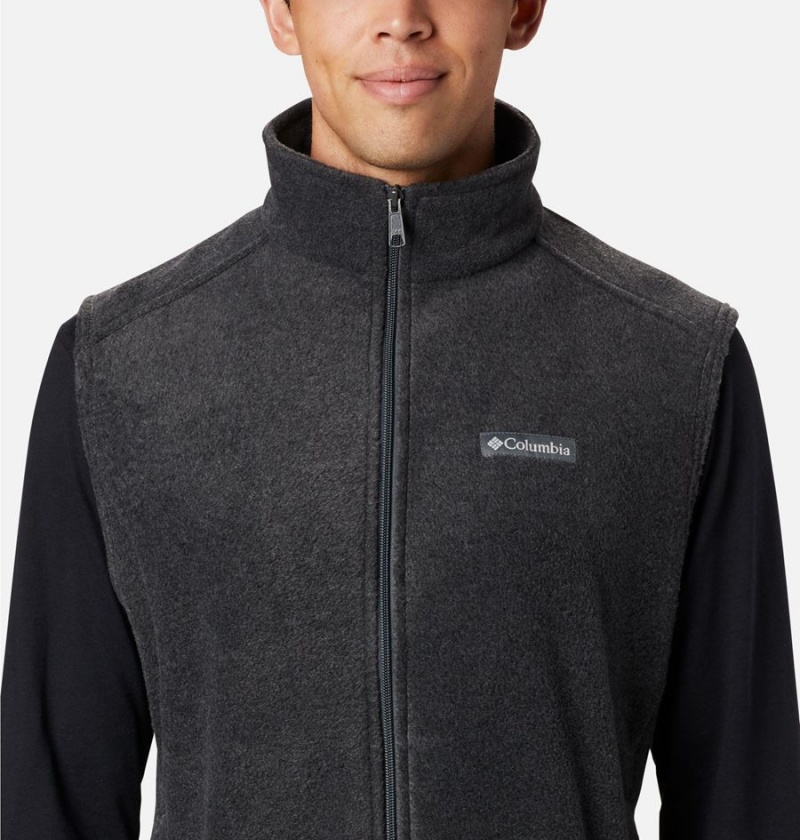 Grey Men's Columbia Steens Mountain Fleece Vest | 3574-MOCIG