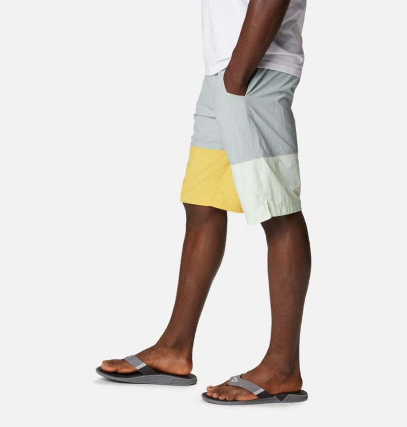 Grey Men's Columbia Summerdry Belted Shorts | 4197-FMYDB