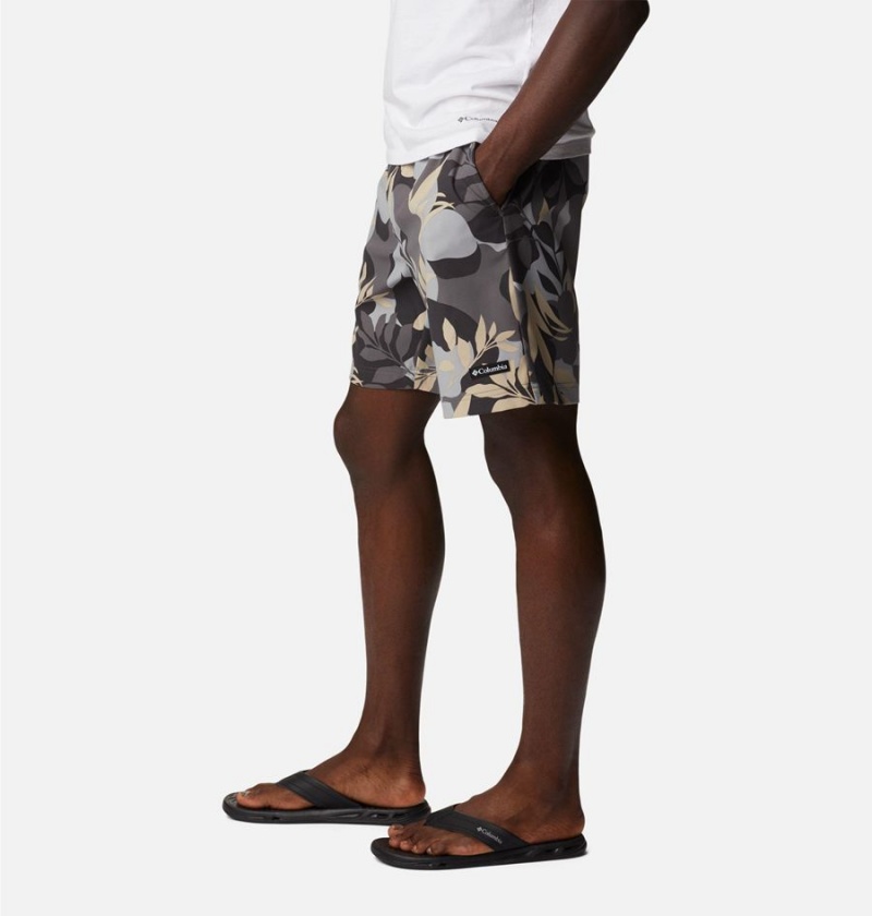 Grey Men's Columbia Summertide Stretch Printed Shorts | 6120-GVQPX