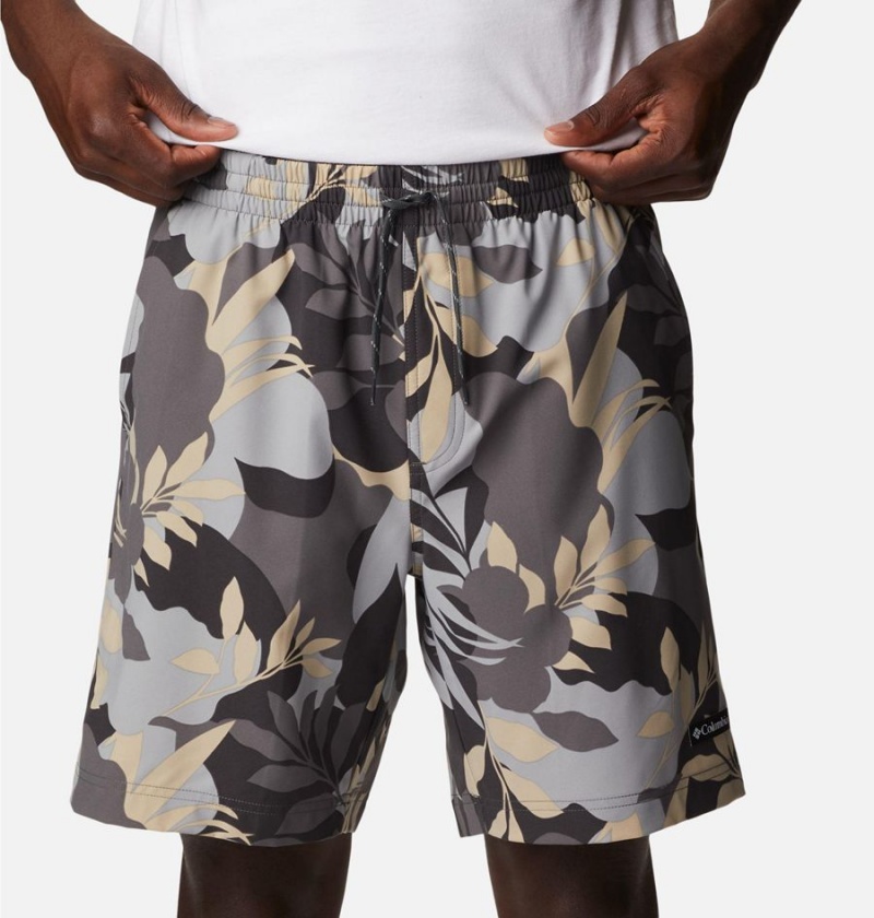 Grey Men's Columbia Summertide Stretch Printed Shorts | 6120-GVQPX